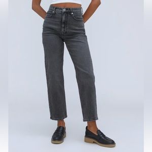 Everlane Way High Jean in Washed Black size 26 Crop